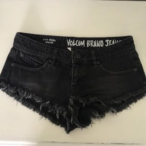 Volcom Brand Black Denim Shorts